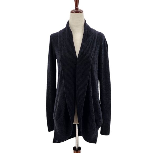 Barefoot Dreams Womens XS/S CozyChic Lite Black Knit Cardigan Sweater Boho Soft - Picture 1 of 9